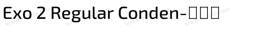 Exo 2 Regular Conden字体转换